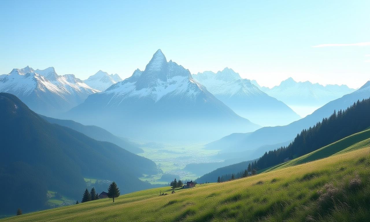 Atemberaubende österreichische Alpenlandschaft mit subtilem Textilmuster